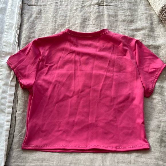 Princess Polly Recycled Nylon Blend Running Club Graphic Crop Top in Pink - Picture 6 of 9